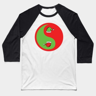 Christmas Yin-Yang 3 Baseball T-Shirt